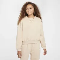 Nike Sportswear Club Fleece Girls' Boxy Crew-Neck свитшот цвет коричневый