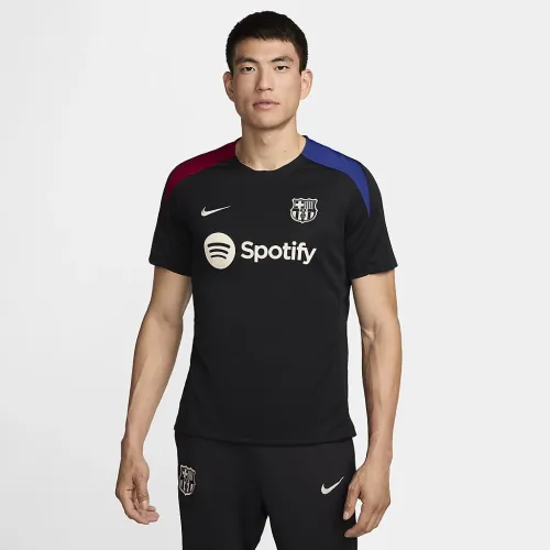 FC Barcelona Strike чоловічі Nike Dri-FIT Soccer Short-Sleeve Knit Top колір чорний