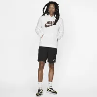 Nike Sportswear Club Fleece мужские Graphic Pullover Толстовка с капюшоном цвет белый