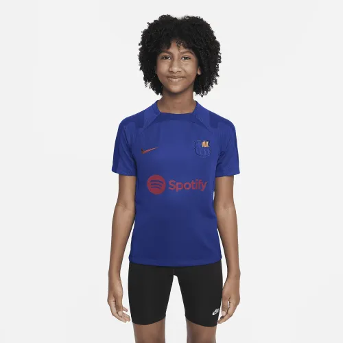 FC Barcelona Strike Big детские Nike Dri-FIT Knit Soccer Top синий