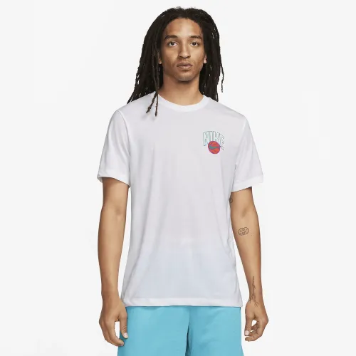 Nike Dri-FIT мужские баскетбольные футболка цвет белый