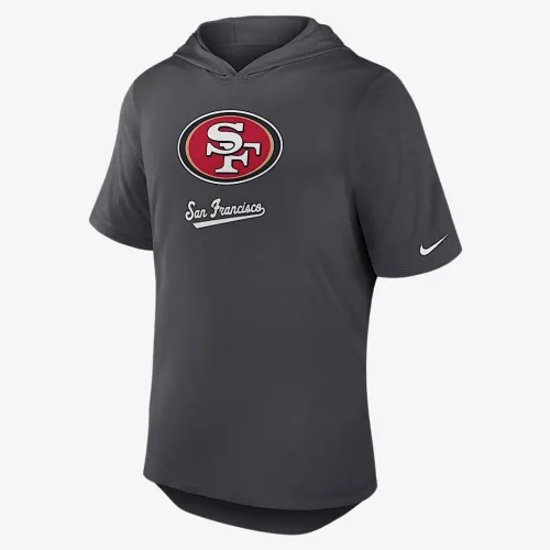 San Francisco 49ers мужские Nike Dri-FIT NFL Hooded футболка цвет серый