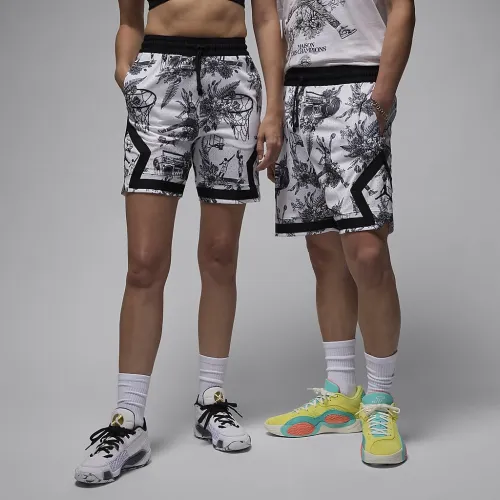 Nike Jordan Sport мужские Dri-FIT Printed Diamond шорты цвет белый