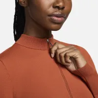 Nike Sportswear Chill Knit женская Slim Long-Sleeve Cropped Sweater 1/2-Zip Top Orange