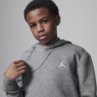 Nike Jordan MJ Brooklyn Big детские Fleece Pullover Толстовка с капюшоном цвет серый