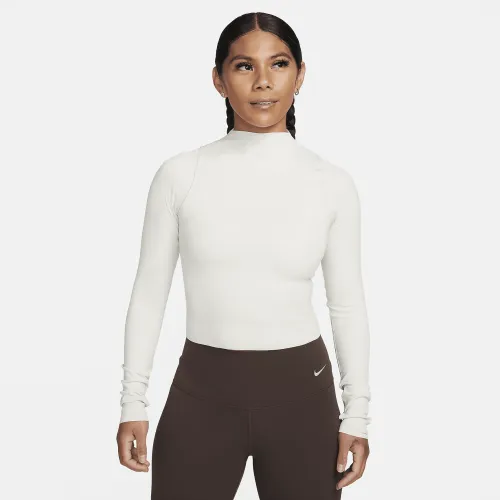 Nike Zenvy женская Dri-FIT Long-Sleeve Top цвет коричневый