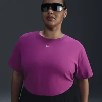 Nike Sportswear Essential жіноча футболка (великі розміри) колір фіолетовий