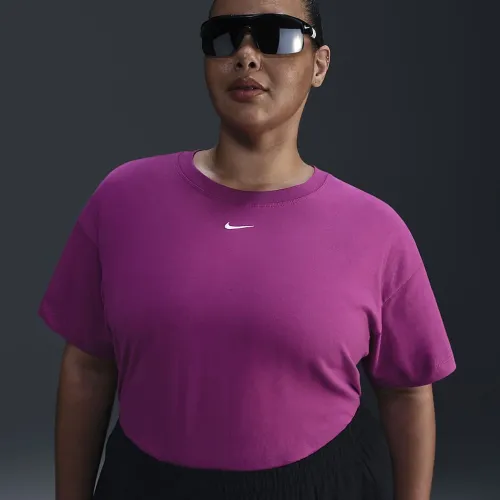 Nike Sportswear Essential жіноча футболка (великі розміри) колір фіолетовий