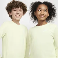 Nike Sportswear Big детские Long-Sleeve футболка цвет зеленый