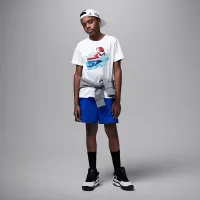Nike Jordan Big детские AJ1 Wave футболка цвет белый