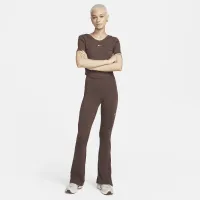 Nike Sportswear Chill Knit женская Tight Mini-Rib Flaцвет красный лосины цвет коричневый