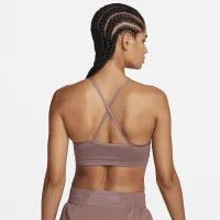 Nike Indy Seamless Ribbed женская Light-Support Non-Padded Sports Bra цвет фиолетовый