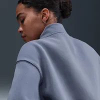 Nike Sportswear Phoenix Fleece женская оверсайз 1/4-Zip Long свитшот синий