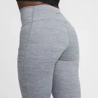 Nike One женская С высокой Талией 7/8 лосины с карманамицвет серый