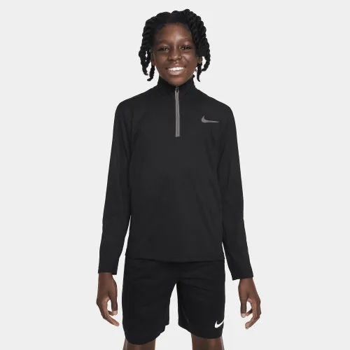 Nike Dri-FIT Poly+ Big Kids' (Boys') 1/4-Zip Training Top Black
