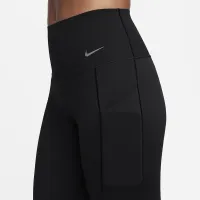 Nike Universa жіноча Medium-Support З високою талією Full-Length Zippeколір червоний лосіни з кишенямиколір чорний