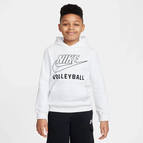 Nike Big дитячі волейбольні Pullover Толстовка з капюшоном колір білий