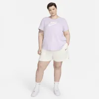 Nike Sportswear Essentials жіноча Logo футболка (великі розміри) колір фіолетовий