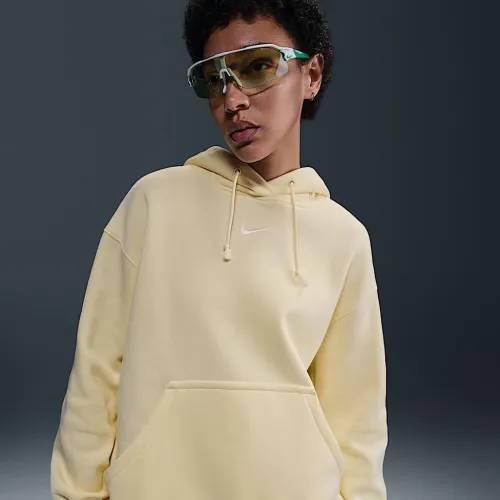 Nike Sportswear Phoenix Fleece женская оверсайз Pullover Толстовка с капюшоном цвет коричневый