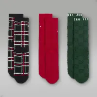 Nike Jordan Big детские Holiday Crew носки (3 пары) цвет черный