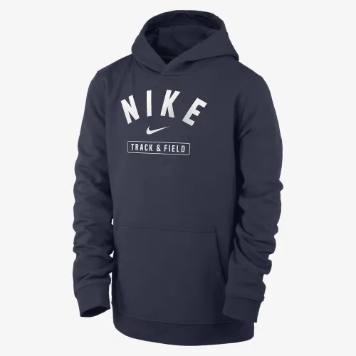 Nike Club Fleece Big детские Track & Field Толстовка с капюшоном синий
