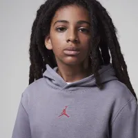 Nike Jordan J-Day Big детские Brooklyn Fleece Pullover Толстовка с капюшоном цвет серый