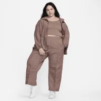 Nike Sportswear Everything Wovens женская Mid-Rise Open-Hem Pants (большие размеры) цвет фиолетовый