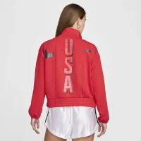 USA Village жіноча Nike баскетбольні 1/2-Zip Fleece світшот колір червоний