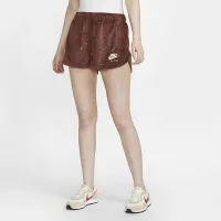 Nike Air женская Velour Mid-Rise шорты цвет коричневый