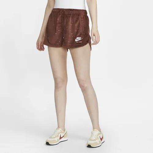 Nike Air женская Velour Mid-Rise шорты цвет коричневый