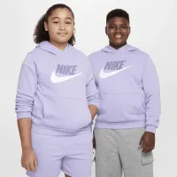 Nike Sportswear Club Fleece Big детские Толстовка с капюшоном (Extended Size) цвет фиолетовый