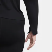 Nike One Fitted женская Dri-FIT Long-Sleeve Top (большие размеры) цвет черный