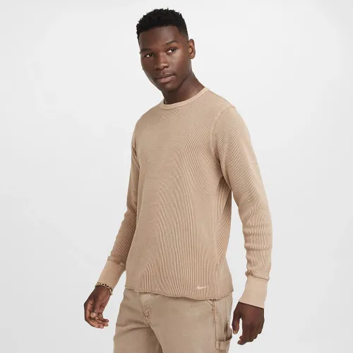 Nike Life чоловічі Heavyweight Waffle Long-Sleeve Top колір коричневий