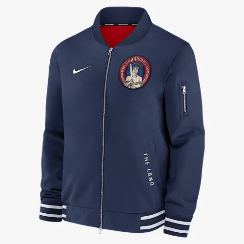 Cleveland Guardians Authentic Collection City Connect чоловічі Nike MLB Full-Zip Bomber Куртка блакитний