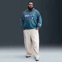 Nike Club мужские оверсайз French Terry Pullover Толстовка с капюшоном синий