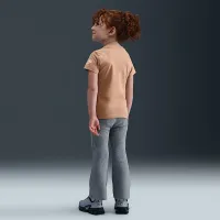 Nike Little детские Floral Futura футболка цвет коричневый