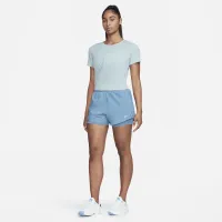 Nike Dri-FIT One Luxe женская Twist Cropped Short-Sleeve Top синий