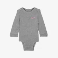 Nike Baby Essentials Baby (0-9M) Long Sleeve Bodysuits (3 Pack) цвет белый