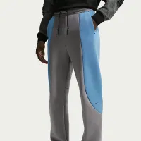 Nike Tech чоловічі Color-Block Open-Hem Fleece Pants колір чорний