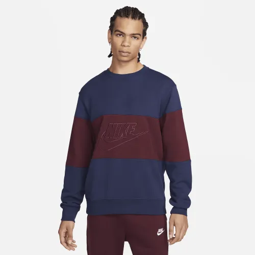 Nike Club чоловічі French Terry Color-Blocked Crew блакитний