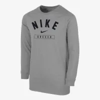 Nike Swoosh Big детские (для мальчиков) Soccer Long-Sleeve футболка цвет серый