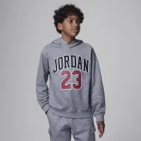 Nike Jordan Fleece Pullover Толстовка с капюшоном Big Kids Толстовка с капюшоном цвет серый