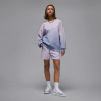 Nike Jordan Flight Fleece женская French Terry Crew-Neck свитшот цвет фиолетовый