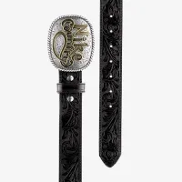 Nike Country чоловічі Plaque Buckle Embossed Leather Belt колір чорний