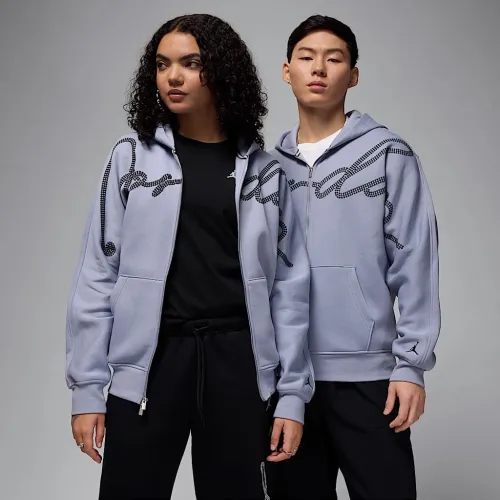 Nike Jordan MVP мужские Full-Zip Fleece Толстовка с капюшоном цвет фиолетовый