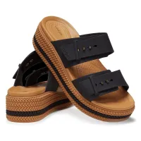 Шлёпанцы Crocs Brooklyn Woven Buckle Low Wedge 209978-001 - Черные