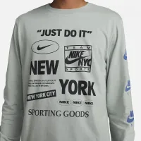Nike Sportswear мужские Long-Sleeve Graphic Tee цвет серый