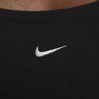 Nike Sportswear Chill Knit жіноча Short-Sleeve Square-Neck Top колір чорний