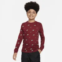 Nike Sportswear Big детские Long-Sleeve футболка цвет красный