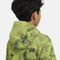 Nike Sportswear Club Fleece Big детские Pullover Толстовка с капюшоном цвет зеленый